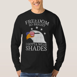 T-shirt Aigle Patriotique Bald Portant Des Têtes Liberté A