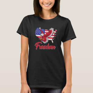 T-shirt Aigle Patriotique Drapeau Américain Liberté Premiu