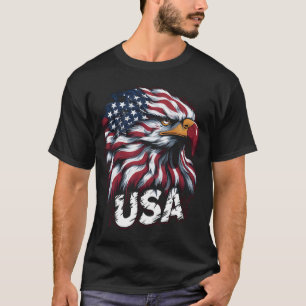 T-shirt Aigle Patriotique Eagle, Drapeau Américain 4e Ju