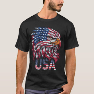 T-shirt Aigle Patriotique Eagle, Drapeau Américain 4e Ju