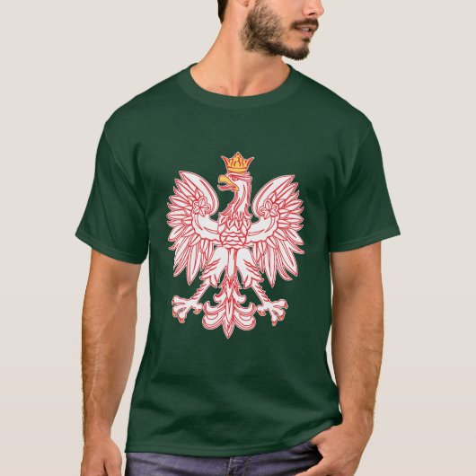T-shirt Aigle Polonais En Rouge (Devant)