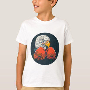 T-shirt Aigle Puissant Avec Gants De Boxe Pour Un Look Dyn