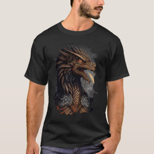 T-shirt Aigle respirant le feu de la liberté et de la forc