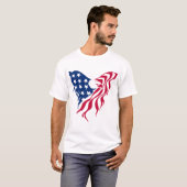 T-shirt Aigle rouge et bleu (Devant entier)