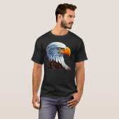 T-shirt Aigle royal empreinte oiseau américain graphique a (Devant entier)
