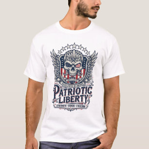 T-shirt Aigle Tactique Patriotique Crâne Inspiré Militaire