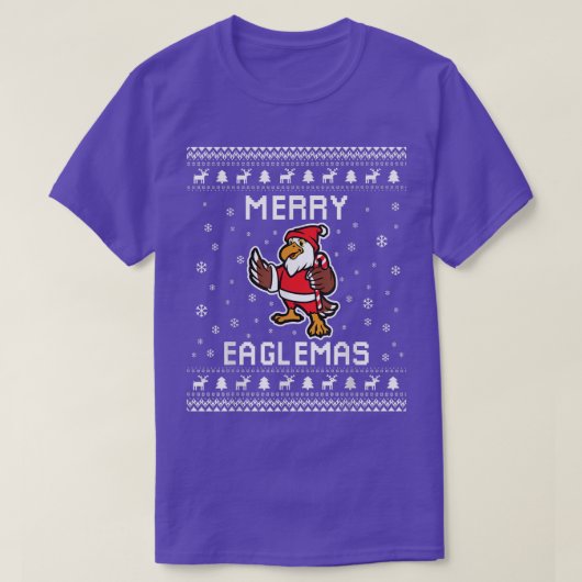 T-shirt Aigles laides Chandail de Noël Aigles Lover Holida (Design devant)