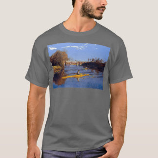 T-shirt Aiguillage sur une rivière à une seule échelle