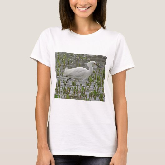 T-shirt Aiguille blanche dans l'eau et les verts Nature Wa (Devant)