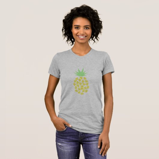 T-shirt Aiguille tropicale jaune mignon et citron vert  (Devant entier)