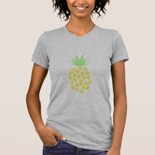 T-shirt Aiguille tropicale jaune mignon et citron vert (Devant)