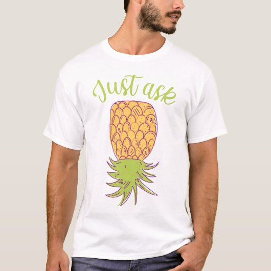 T-shirt Aiguille vers le bas : Demandez simplement (Devant)