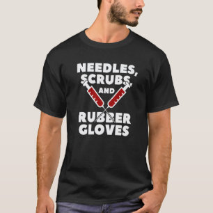 T-shirt Aiguilles Blouses et Gants en Caoutchouc Assistant