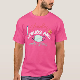 T-shirt Aiguilles Phlebotomistes Gants Gants Technologie d