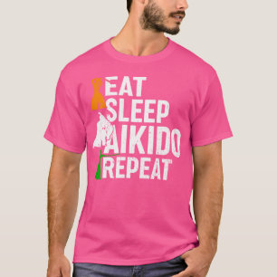 T-shirt Aikido Manger Sleep Aikido Répéter