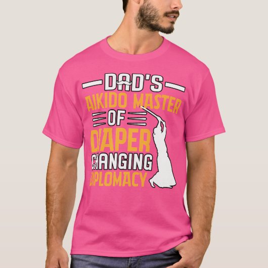 T-shirt Aikido Papa Le Maître De La Faucheuse Changer La D (Devant)