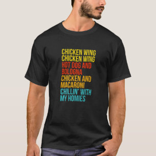 T-shirt Aile de Poulet Aile de Poulet Hot Dog Et Hommes de
