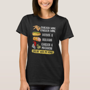 T-shirt Aile De Poulet Aile De Poulet Hotdog Et Bologna En