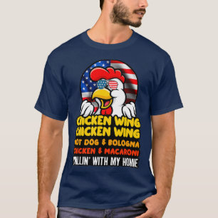 T-shirt Aile de poulet Aile de poulet Hotdog et Bologne