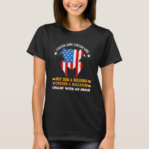 T-shirt Aile de poulet cuite Aile de poulet Aile de chien