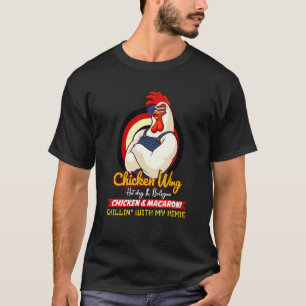 T-shirt Aile De Poulet Cuite Aile De Poulet Chaud Chien Et