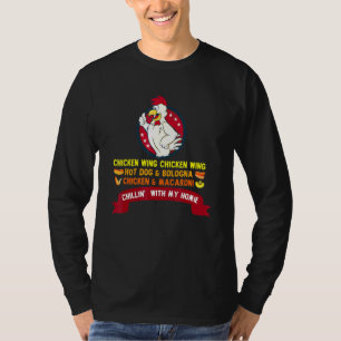 T-shirt Aile De Poulet Cuite Aile De Poulet Chaud Chien Et