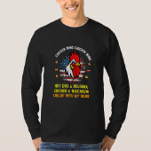 T-shirt Aile De Poulet Cuite Aile De Poulet Chaud Chien Et (Devant)