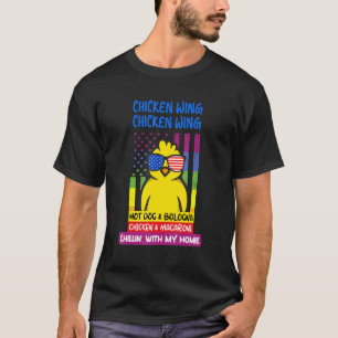 T-shirt Aile de poulet cuite Hot Dog Bologna M