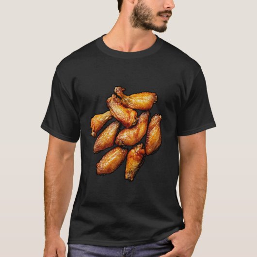 T-shirt Aile de poulet drôle (Devant)