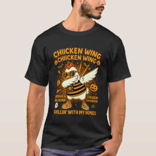 T-shirt Aile de poulet drôle Aile de poulet Halloween Acti