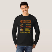 T-shirt Aile de poulet Hotdog Bologne Poulet Macaroni Alim (Devant entier)
