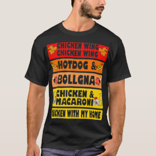 T-shirt Aile de poulets Aile de poulet Hotdog et Bologne H