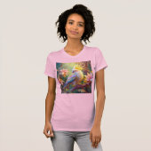 T-shirt Aile Iridescente Cockatiel Imaginaire Oiseau (Devant entier)