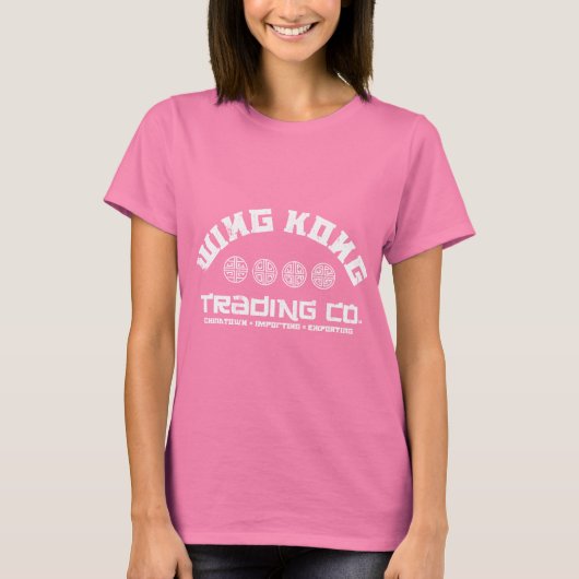 T-shirt aile kong trading co. gros problème en petite chin (Devant)