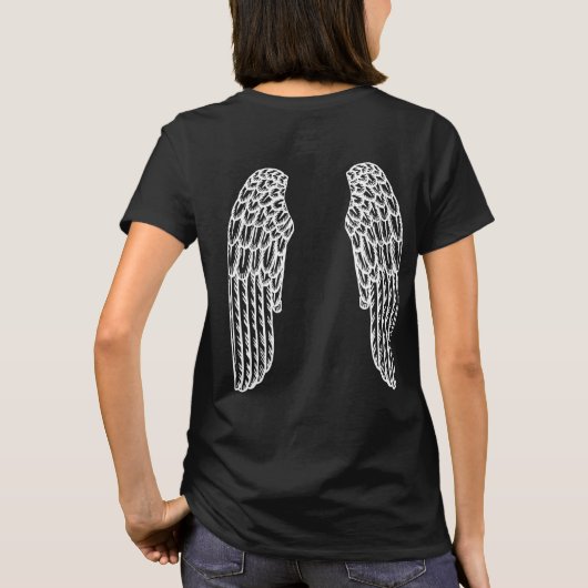 T-shirt ailes Angel blanc illustration imaginaire art (Dos)