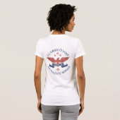 T-shirt Ailes d'aigle Écriture Exode 19:4 Rouge/Bleu (Dos entier)