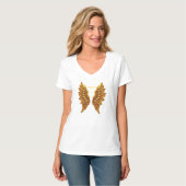 T-shirt Ailes d'ange dorées Design (Devant entier)
