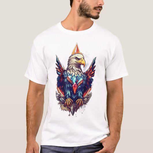 T-shirt Ailes de cristal : Majestic Aigle Freedom Icon Tee (Devant)