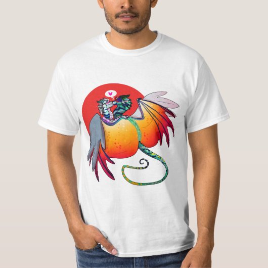 T-shirt Ailes de feu couple amour (Devant)