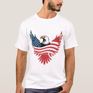T-shirt Ailes de la liberté – Aigle américain USA