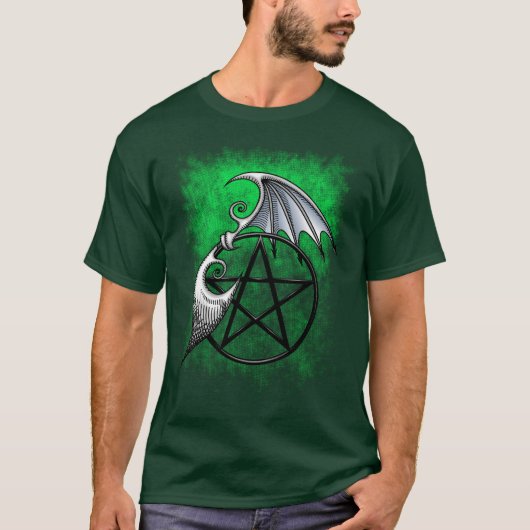 T-shirt ailes de pentagramme (Devant)