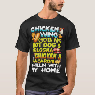 T-shirt Ailes de poulet Ailes de poulet Hot Dog & Bologne 