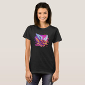 T-shirt Ailes de poulet Synthwave 80s Rétrowave Esthétique (Devant entier)