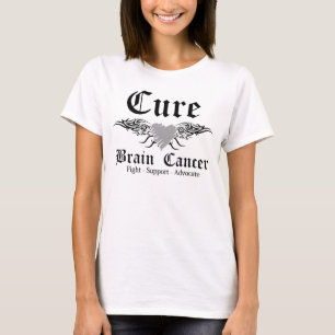 T-shirt Ailes de tatouage de cancer du cerveau de