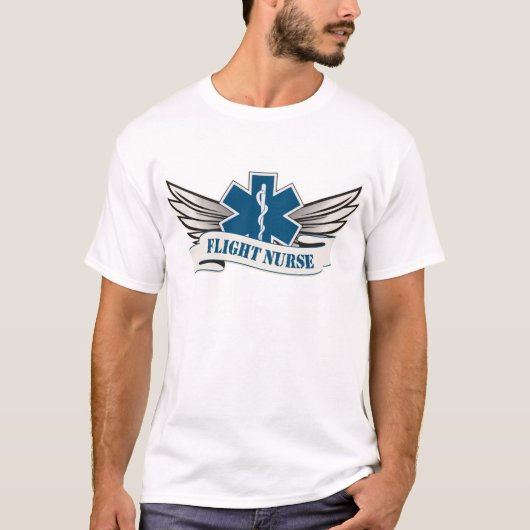T-shirt ailes d'infirmière de vol (Devant)