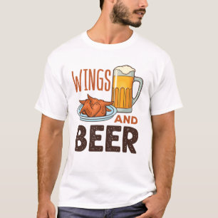 T-shirt Ailes et ailes de poulet de bière Boire