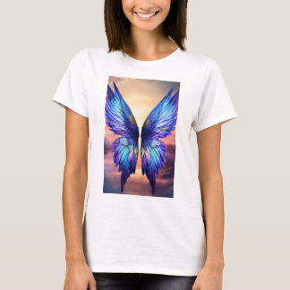 T-shirt Ailes Ethérées : Élégance papillon Abstraite