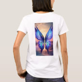 T-shirt Ailes Ethérées : Élégance papillon Abstraite (Dos)