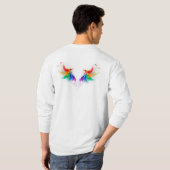 T-shirt Ailes fluffy arc-en-ciel (Dos entier)