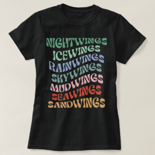 T-shirt Ailes rétro de feu Wof Livre Series Dragon Lover